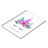 あなたの一流の|かわいい魔法のユニコーンの顔を加えて下さい ノートブック (左側)