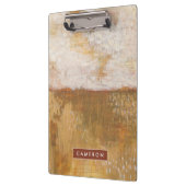 あなたの一流の|こはく色の地平線の抽象芸術のプリントを加えて下さい クリップボード (左)