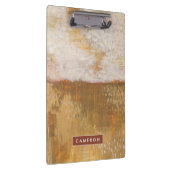 あなたの一流の|こはく色の地平線の抽象芸術のプリントを加えて下さい クリップボード (右)