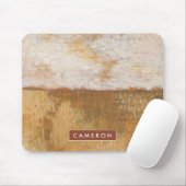 あなたの一流の|こはく色の地平線の抽象芸術のプリントを加えて下さい マウスパッド (マウス)