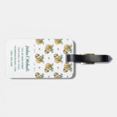 あなたの一流の|のかわいこちゃんパイ水彩画の怠惰パターンを加えて下さい ラゲッジタグ (裏面横)