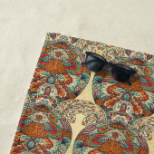 あなたの一流の|のカメの花柄パターンを加えて下さい ビーチタオル (インサイチュ)