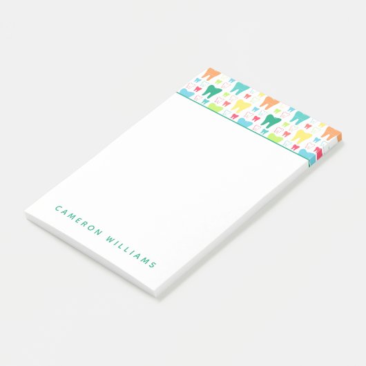 あなたの一流の|のカラフルの歯パターンを加えて下さい ポストイット (アングル)