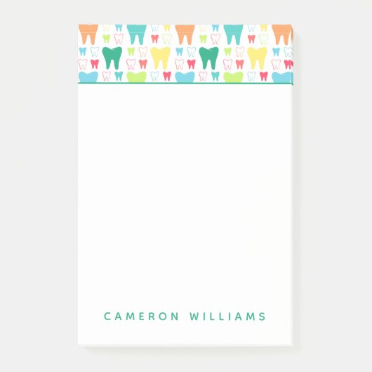 あなたの一流の|のカラフルの歯パターンを加えて下さい ポストイット (正面)