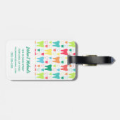 あなたの一流の|のカラフルの歯パターンを加えて下さい ラゲッジタグ (裏面横)
