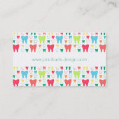 あなたの一流の|のカラフルの歯パターンを加えて下さい 名刺 (裏面)