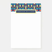 あなたの一流の|のカラフルの花柄パターンを加えて下さい ポストイット (正面)