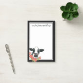 あなたの一流の|のケシの農場-花を持つ牛--を加えて下さい ポストイット (オフィス)