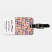 あなたの一流の|のトレンディーによって服を着せられるラマパターンを加えて下さい ラゲッジタグ (正面横)