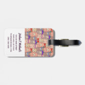 あなたの一流の|のトレンディーによって服を着せられるラマパターンを加えて下さい ラゲッジタグ (裏面横)