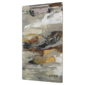 あなたの一流の|のニュートラルの抽象芸術の灰色のプリントを加えて下さい クリップボード (左)