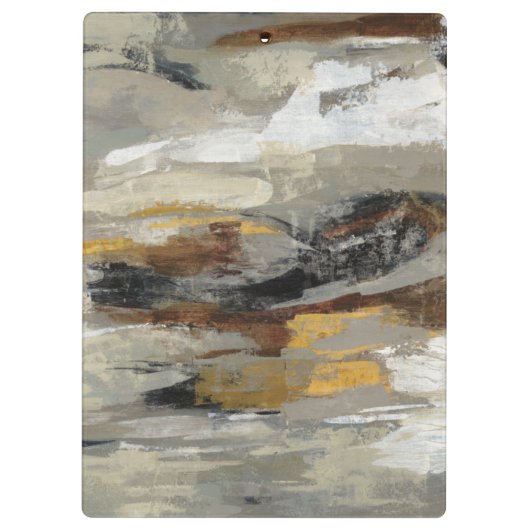 あなたの一流の|のニュートラルの抽象芸術の灰色のプリントを加えて下さい クリップボード (裏面)