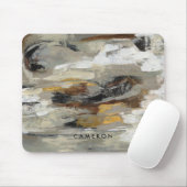 あなたの一流の|のニュートラルの抽象芸術の灰色のプリントを加えて下さい マウスパッド (マウス)