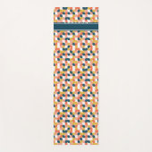 あなたの一流の|のバウハウスレトロの幾何学的なパターンを加えて下さい ヨガマット (正面)