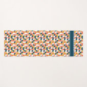 あなたの一流の|のバウハウスレトロの幾何学的なパターンを加えて下さい ヨガマット (正面(横))