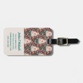 あなたの一流の|のバレンタインの怠惰パターンを加えて下さい ラゲッジタグ (正面横)