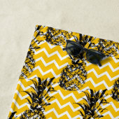 あなたの一流の|のパイナップルジグザグ形を加えて下さい ビーチタオル (インサイチュ)