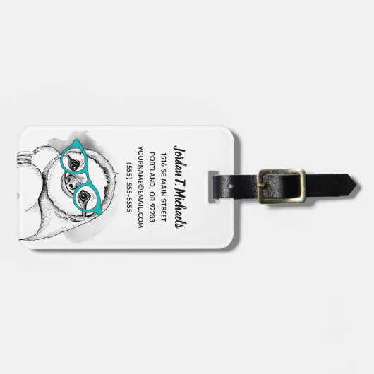 あなたの一流の|のヒップスターの怠惰を加えて下さい ラゲッジタグ (正面横)