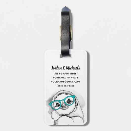 あなたの一流の|のヒップスターの怠惰を加えて下さい ラゲッジタグ (裏面縦)