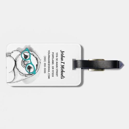 あなたの一流の|のヒップスターの怠惰を加えて下さい ラゲッジタグ (裏面横)