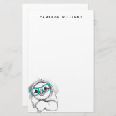 あなたの一流の|のヒップスターの怠惰を加えて下さい 便箋 (正面/裏面)