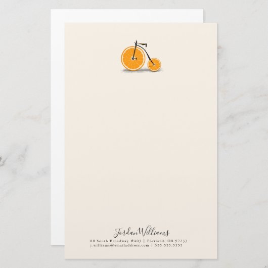 あなたの一流の|のビタミン| Florent Bodartを加えて下さい 便箋 (正面/裏面)