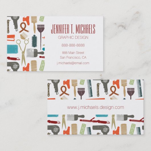 あなたの一流の|のヘアーケアパターンを加えて下さい 名刺 (正面/裏面)