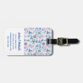 あなたの一流の|のユニコーンの水晶及びバラを加えて下さい ラゲッジタグ (正面横)