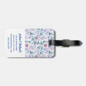 あなたの一流の|のユニコーンの水晶及びバラを加えて下さい ラゲッジタグ (裏面横)