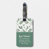 あなたの一流の|のユーカリの1ドル銀貨の木を加えて下さい ラゲッジタグ (裏面縦)