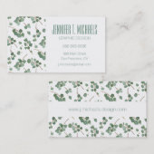 あなたの一流の|のユーカリの1ドル銀貨の木を加えて下さい 名刺 (正面/裏面)