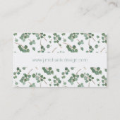 あなたの一流の|のユーカリの1ドル銀貨の木を加えて下さい 名刺 (裏面)