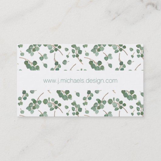 あなたの一流の|のユーカリの1ドル銀貨の木を加えて下さい 名刺 (裏面)