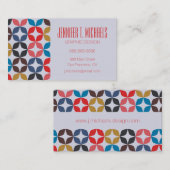 あなたの一流の|のレトロのヴィンテージの星パターンを加えて下さい 名刺 (正面/裏面)