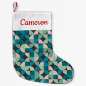 あなたの一流の|のレトロのヴィンテージの60年代パターンを加えて下さい スモールクリスマスストッキング (正面)