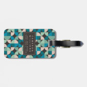 あなたの一流の|のレトロのヴィンテージの60年代パターンを加えて下さい ラゲッジタグ (裏面横)