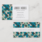 あなたの一流の|のレトロのヴィンテージの60年代パターンを加えて下さい 名刺 (正面/裏面)