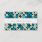 あなたの一流の|のレトロのヴィンテージの60年代パターンを加えて下さい 名刺 (裏面)