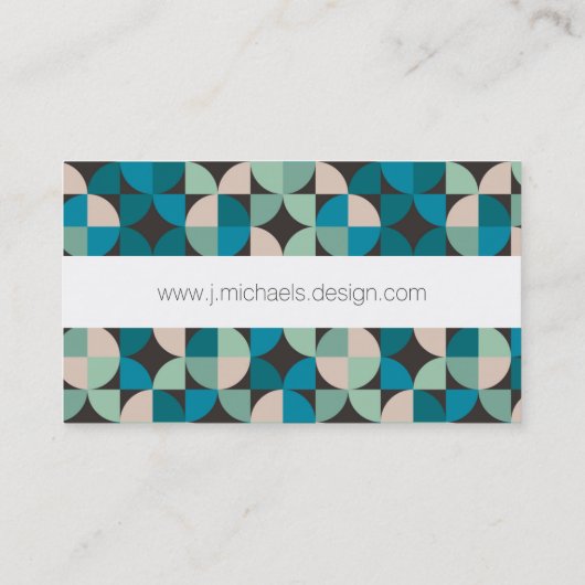 あなたの一流の|のレトロのヴィンテージの60年代パターンを加えて下さい 名刺 (裏面)