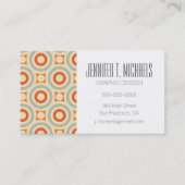 あなたの一流の|のヴィンテージの幾何学的な円パターンを加えて下さい 名刺 (正面)