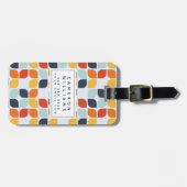 あなたの一流の|のヴィンテージ幾何学的なパターンを加えて下さい ラゲッジタグ (正面横)