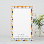 あなたの一流の|のヴィンテージ幾何学的なパターンを加えて下さい 便箋 (スタンド正面)