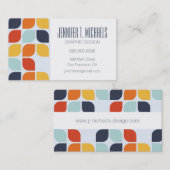 あなたの一流の|のヴィンテージ幾何学的なパターンを加えて下さい 名刺 (正面/裏面)