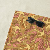 あなたの一流の|の不完全なタツノオトシゴおよびいかりの軽い音を加えて下さい ビーチタオル (インサイチュ)