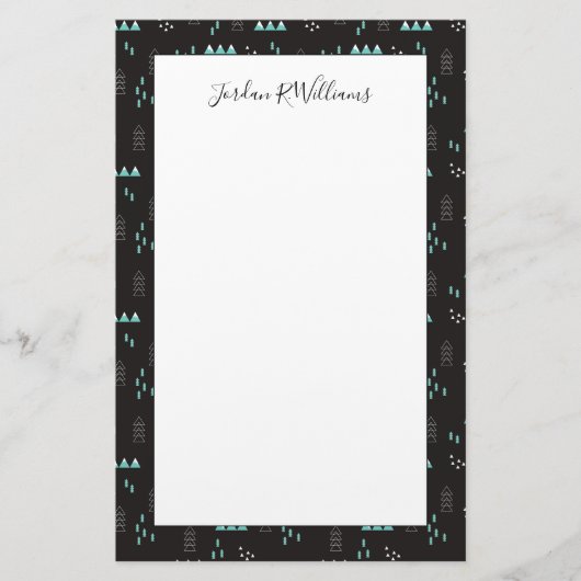 あなたの一流の|の不思議の国幾何学的な夜を加えて下さい 便箋 (正面)