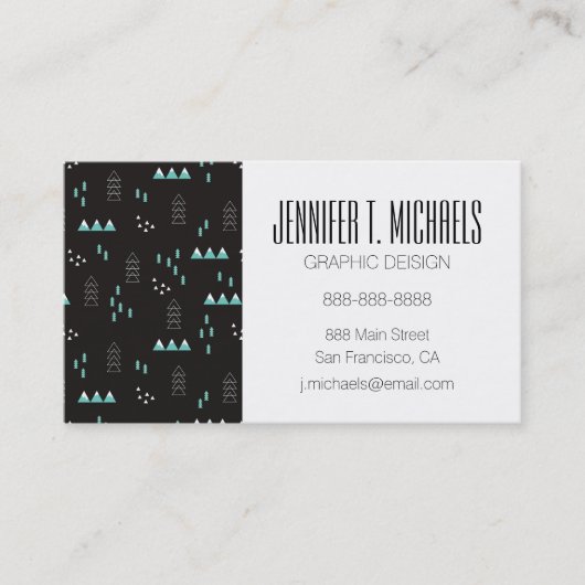 あなたの一流の|の不思議の国幾何学的な夜を加えて下さい 名刺 (正面)