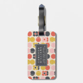 あなたの一流の|の世紀半ばのモダンな花模様を加えて下さい ラゲッジタグ (裏面縦)