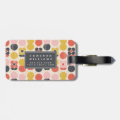 あなたの一流の|の世紀半ばのモダンな花模様を加えて下さい ラゲッジタグ (裏面横)
