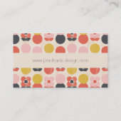 あなたの一流の|の世紀半ばのモダンな花模様を加えて下さい 名刺 (裏面)