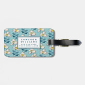 あなたの一流の|の世紀半ばのモダンな花葉を加えて下さい ラゲッジタグ (裏面横)